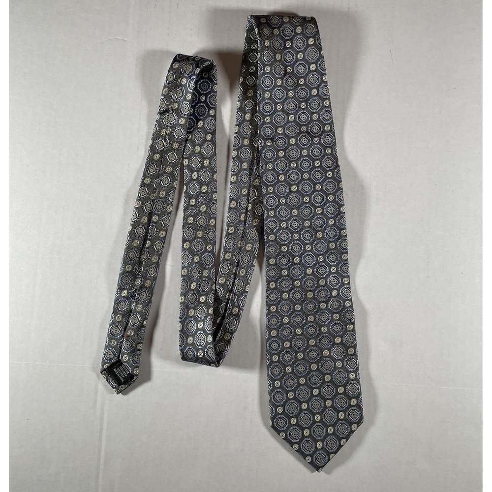 Peacock Brand Men's Handmade Silk Blend Geometric Medallion Pattern‎ Necktie -